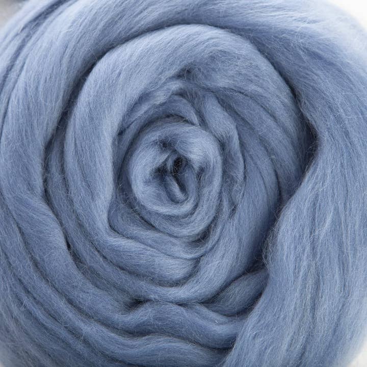 Desert Breeze Distributing - Wholesale Craft Supplies - Merino Wool Roving, 8 oz, INDIGO BLUE, 19 micron, 70 mm staple length1
