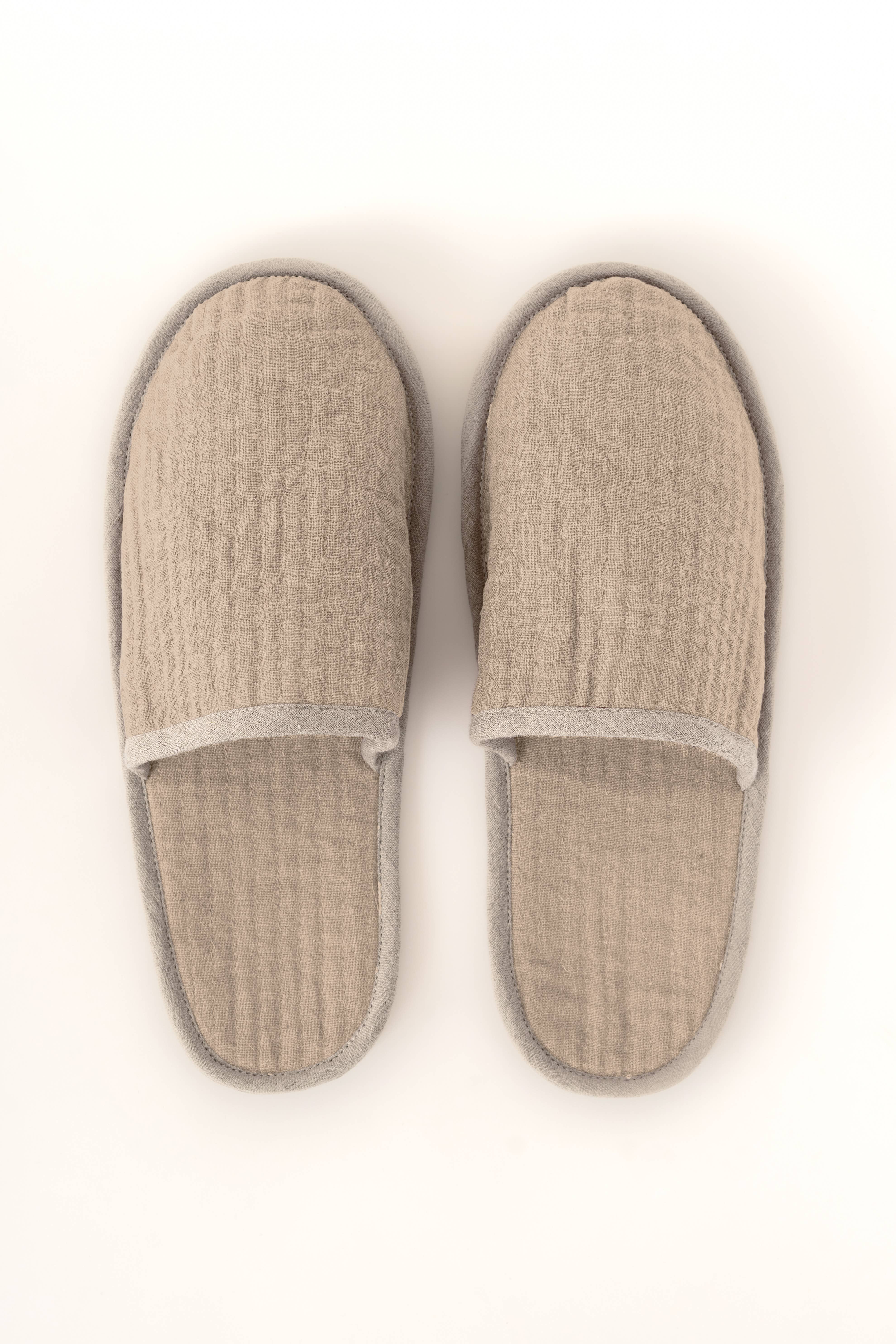 Live Linen - Wholesale Slippers - Women's - Natural Piping Linen Slippers – Relaxed Comfort9