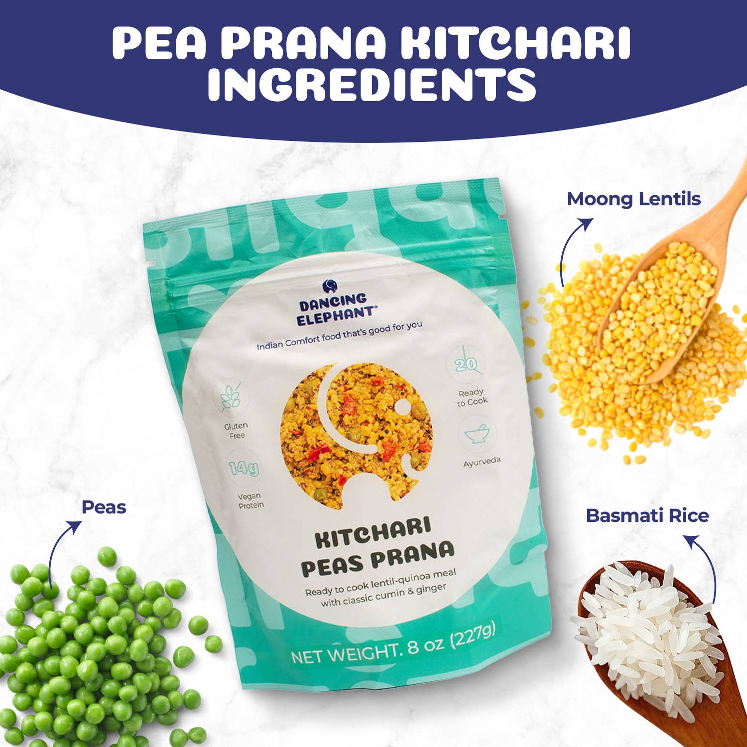 The Dancing Elephant - Wholesale Gedroogde kruidenmix - Prana Kitchari Pre-mix van erwten7