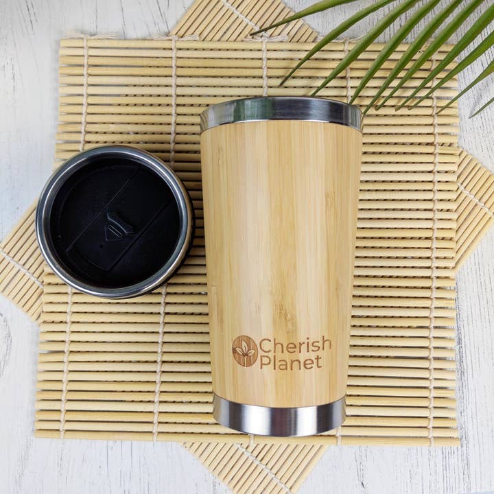 Cherish Planet - Wholesale Insulated Mug/Tumbler - Bamboo Portable Tea & Coffee Mug - 400ml