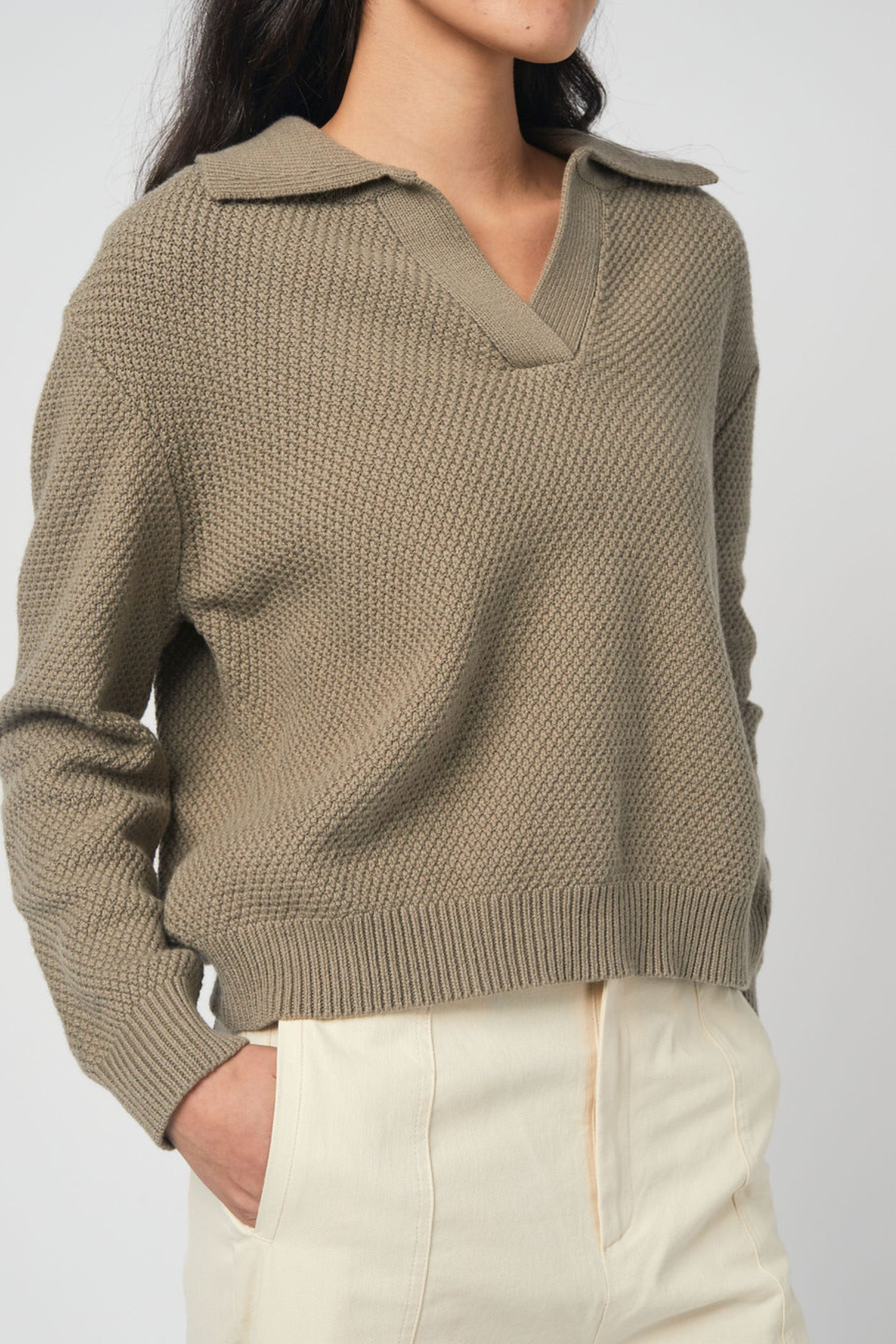 MOD REF - Wholesale Knit Sweater - Women's - The Archie Sweater | Polo Collared Knit Sweater42