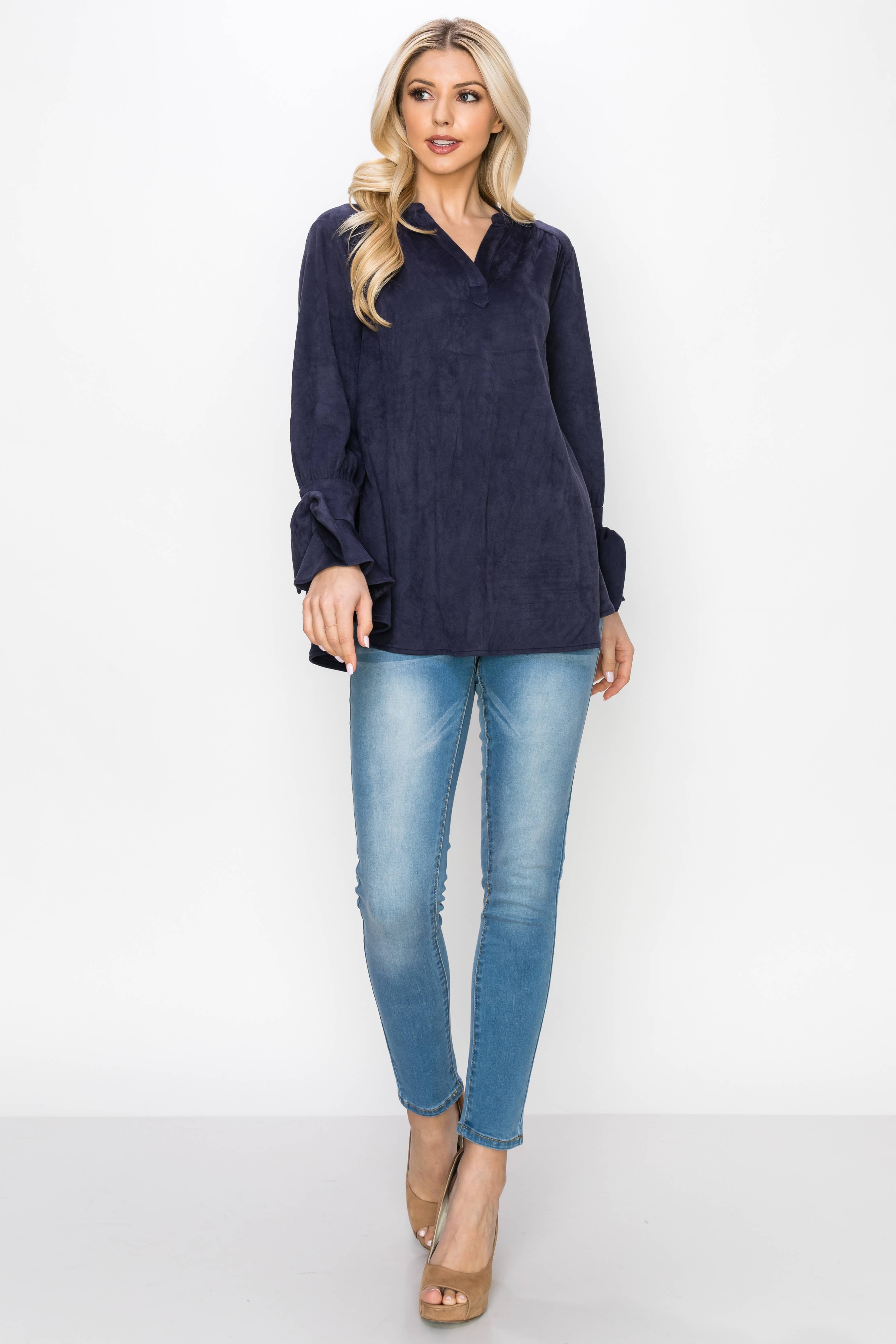 Joh Apparel - Wholesale Blouse - Women's - Abia Stretch Suede Top27