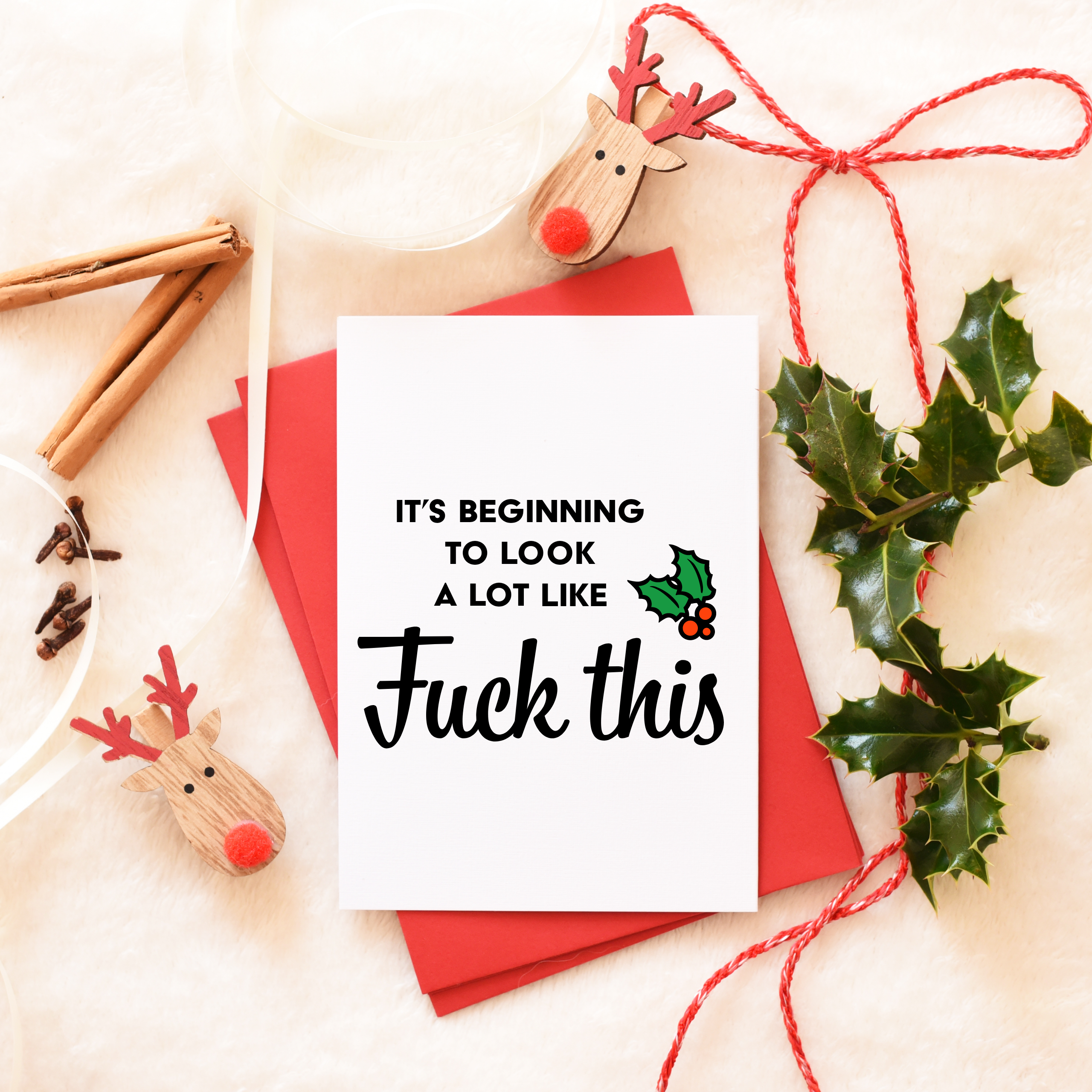 Wonky Cards - Wholesale Christmas Card - Christmas bumper pack - 60 cards A Very Merry Christmas - Greeting card3