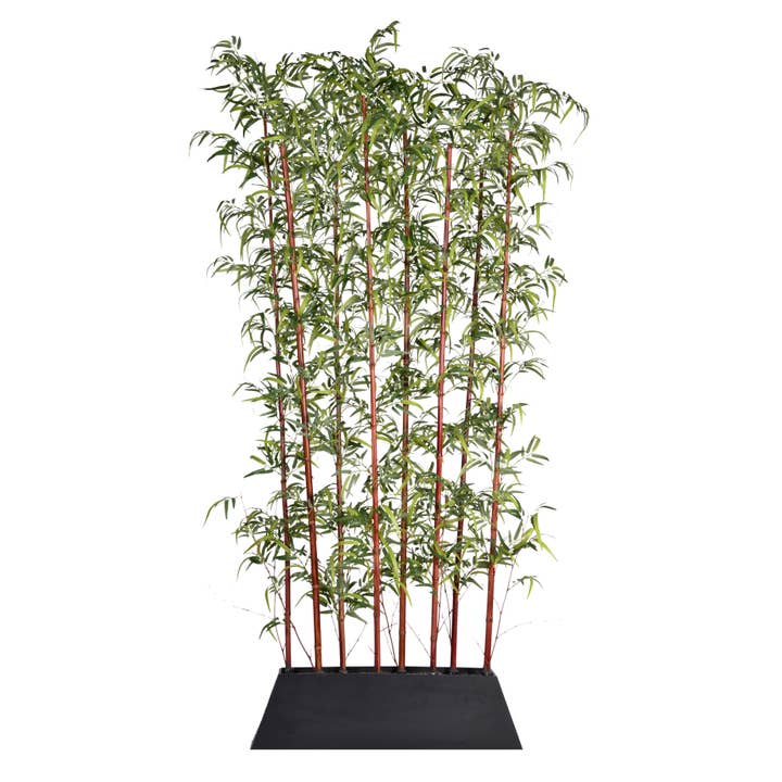 96" Tall Burgundy Bamboo Screen Greenery In Pot for wholesale by MinxNY