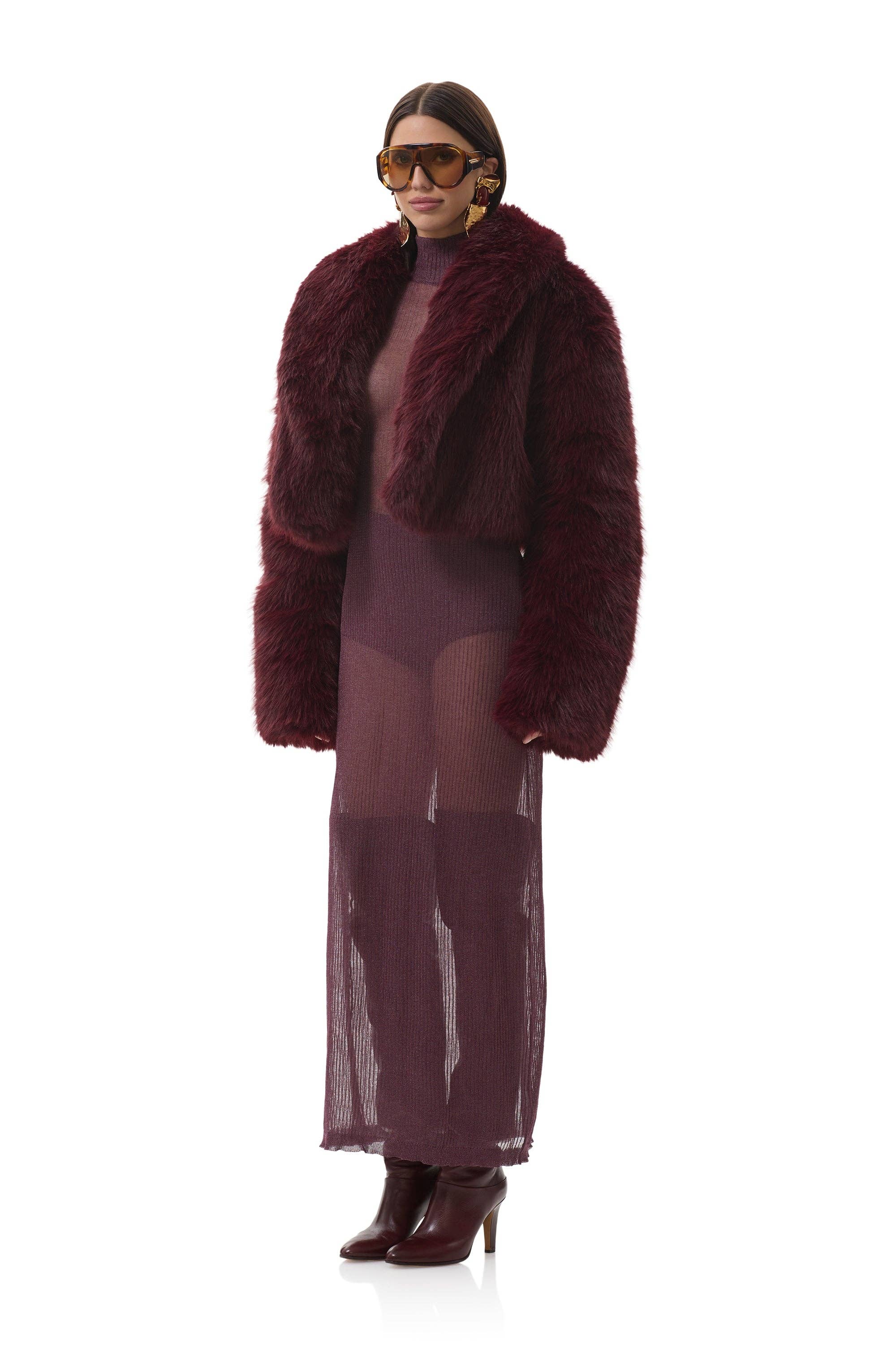 Stephanie Fur Jacket - Port Royal for wholesale on Faire4