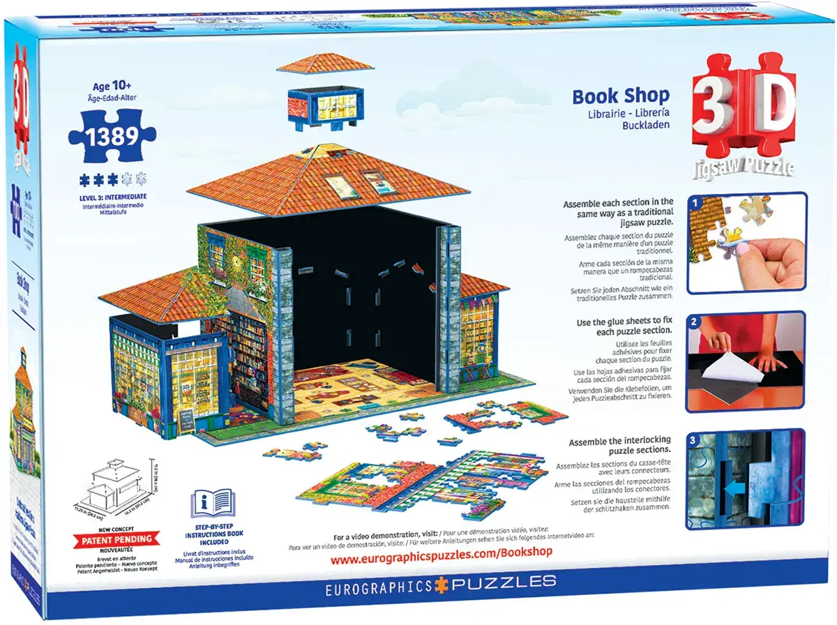 Eurographics Puzzles Europe - Wholesale Puzzle - Adult - Book Shop (3D)2