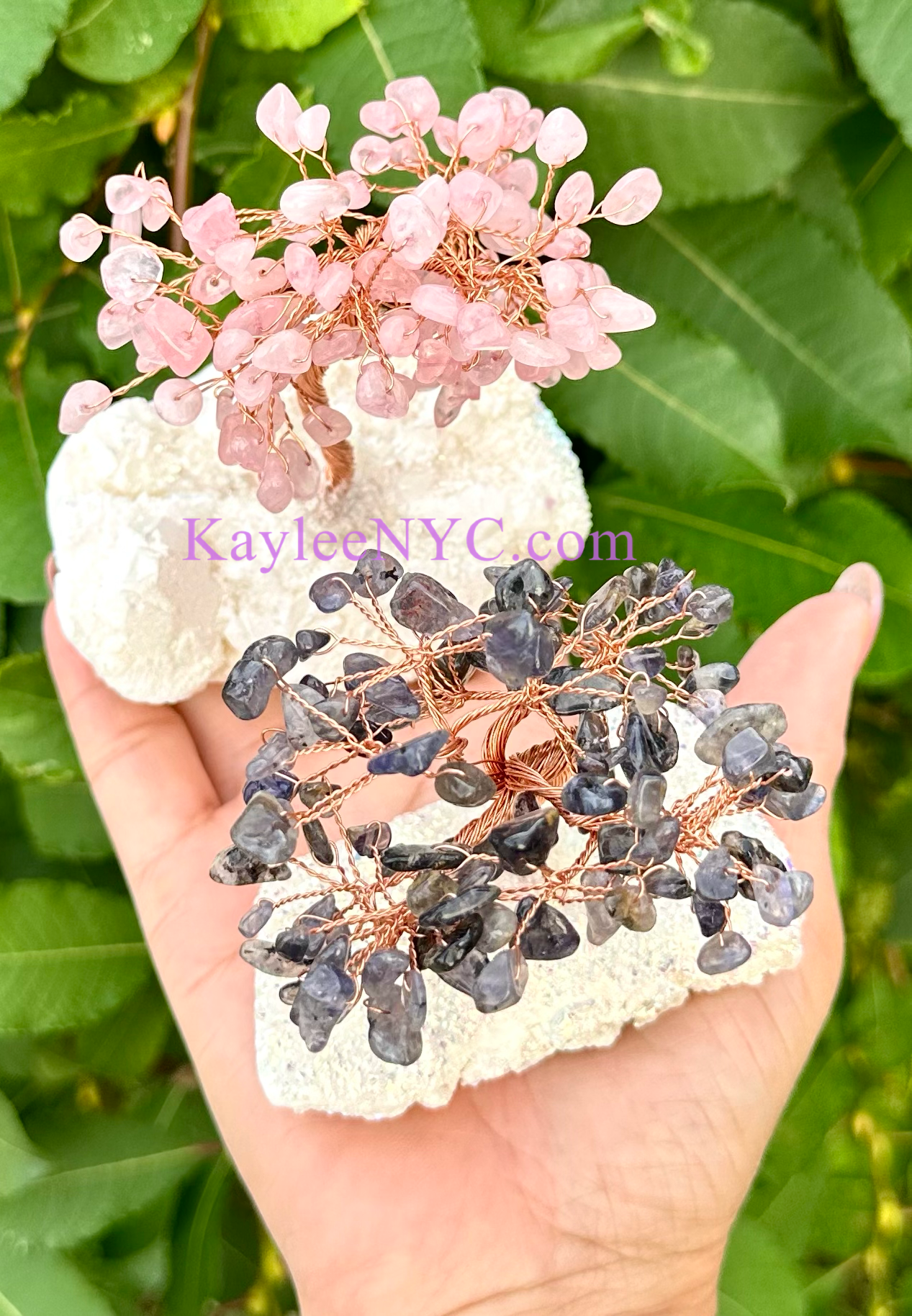 KayleeNYC - Wholesale Spiritual Stone/Crystal - Bonsai Tree with Angel Aura Base Crystal7