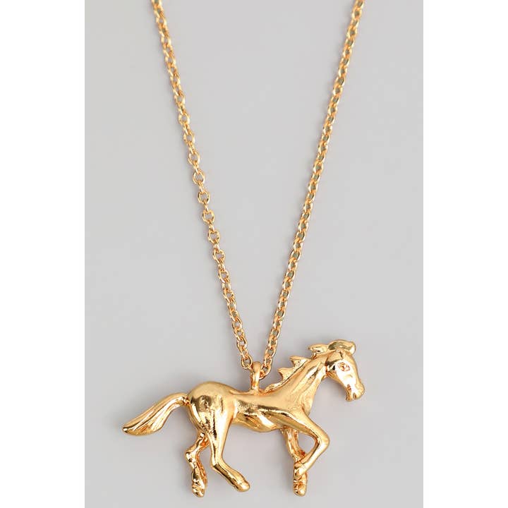 OR COLLIER CHAÎNE PENDENTIF CHEVAL en vente sur Faire