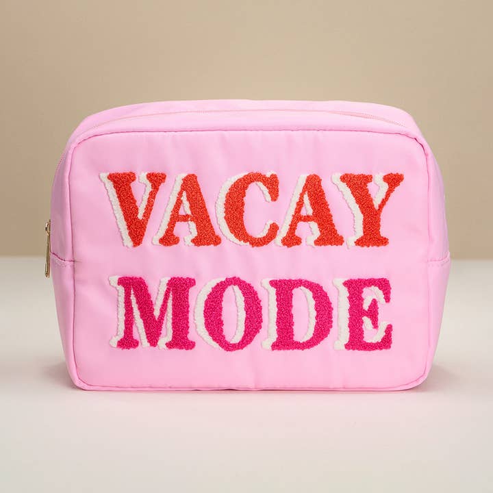 VACAY MODE Message Patch Embroidered Pouch Bag / Organizer
and other Purchase Wholesale mode femme. Free Returns & Net 60 Terms on Faire trending on Faire.