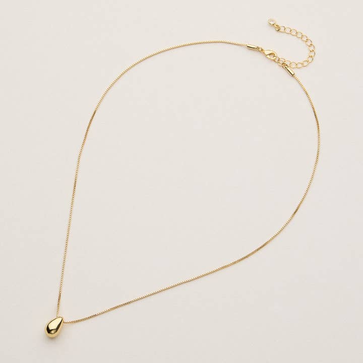 3D Teardrop Necklace - 18K Gold Dipped for wholesale by Frem