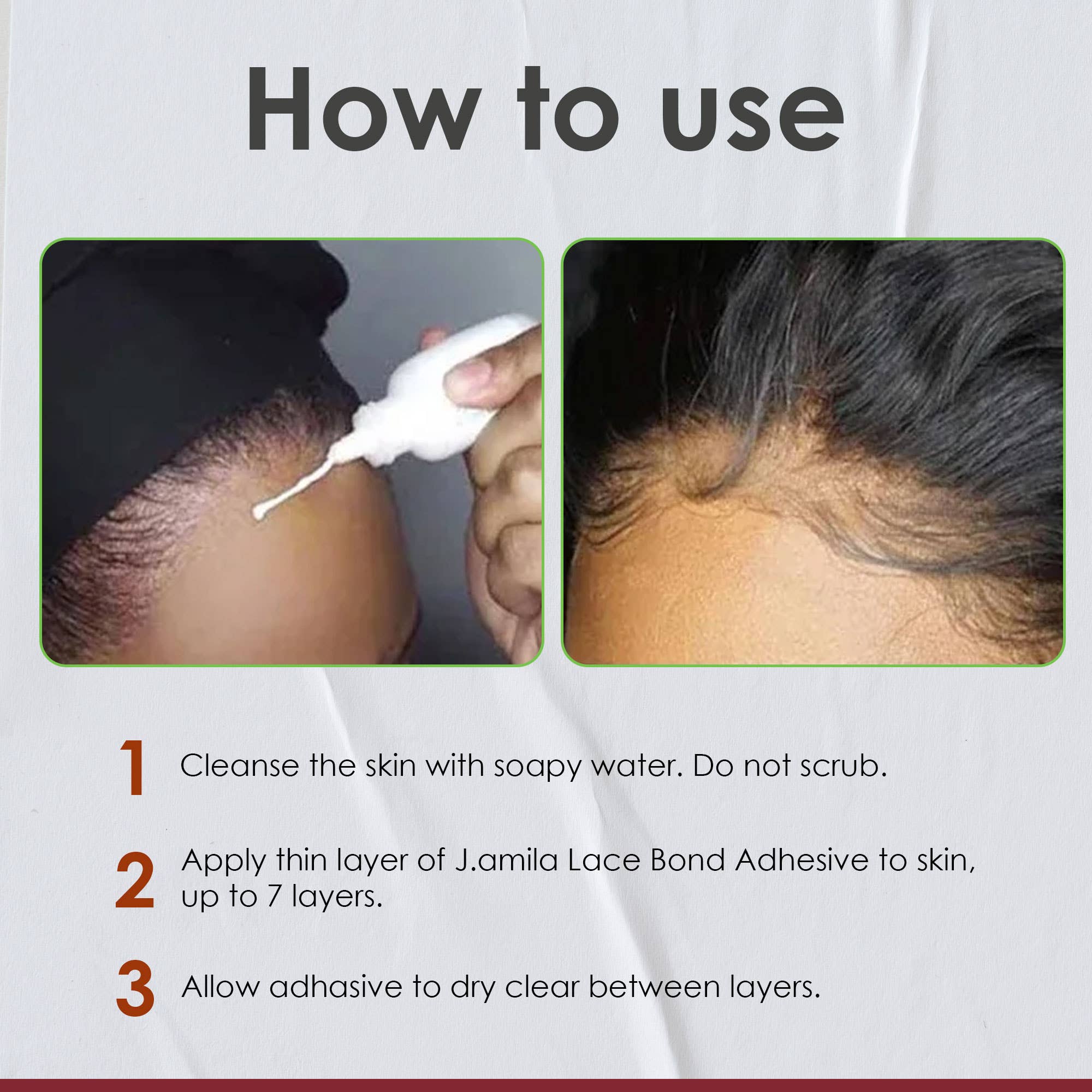 UB BRANDS INC - Wholesale Hair Styling Gel/Mousse - J. Amila Lace Bond Xtreme Hold Glue 1.3oz - Strong & Secure3