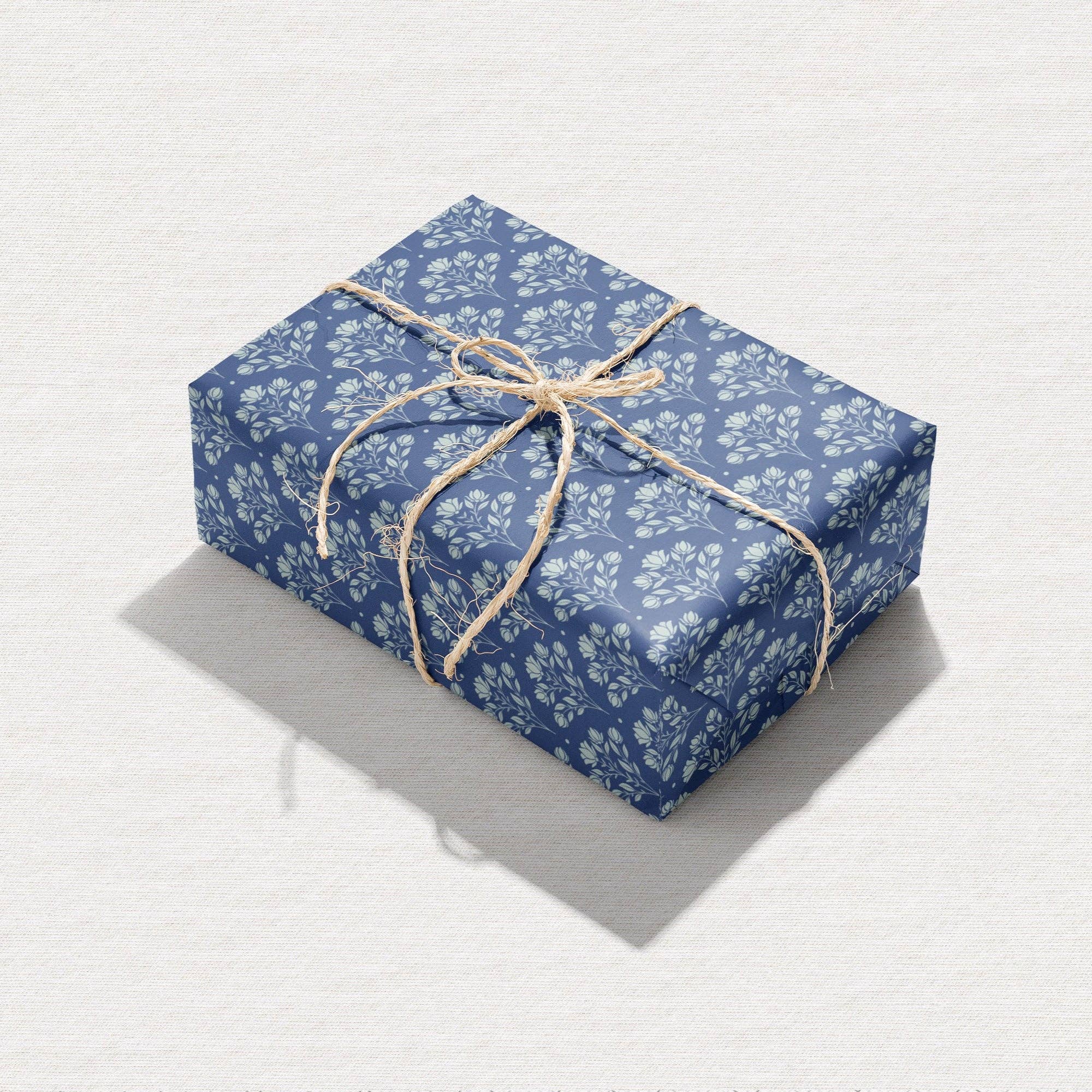 Roxy Lane Design - Wholesale Wrapping Paper Roll - Wrapping Paper Rolls - Floral Scallops - 2 Sheets2