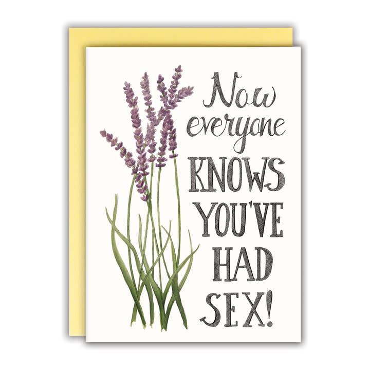 Maintenant tout le monde sait que vous avez eu une carte de sexe pour la vente par Naughty Florals