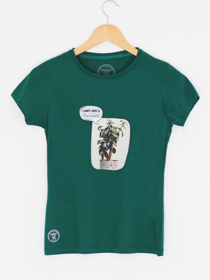 T-shirt de mulher "Suculenta" - Verde por atacado de The Turtle Lab Shop