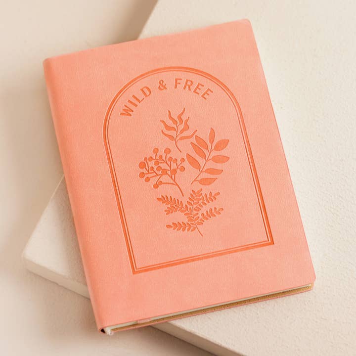 Lisa Angel - Wholesale Notebook - Pink Vegan Leather Embossed Notebook