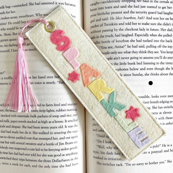 Sparkle Felt Bookmark for wholesale by Milo & Mollie