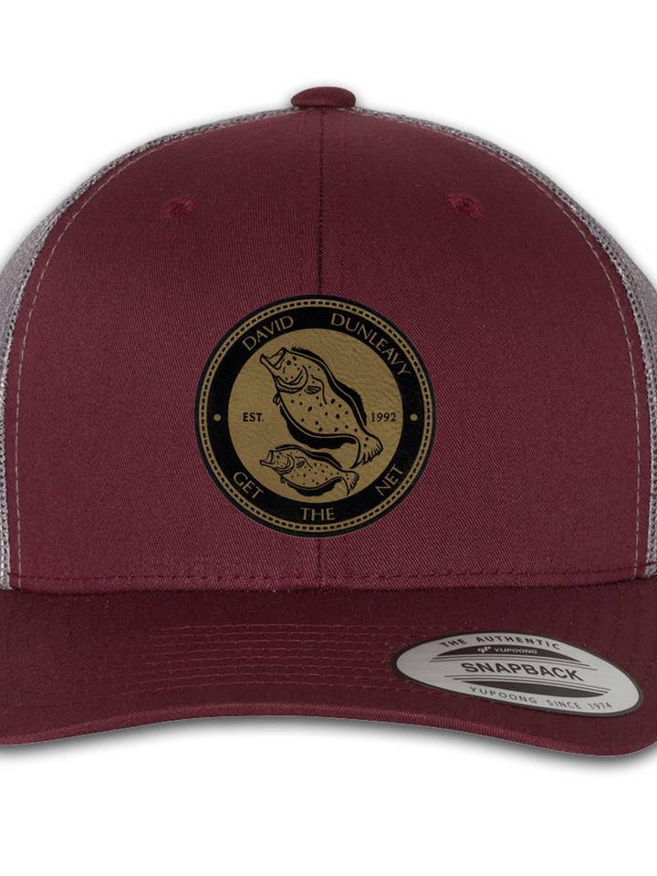 Flounder Deco 6-Panel-Trucker-Snapback-Kappe Kastanienbraun Grau für den Großhandel von David Dunleavy