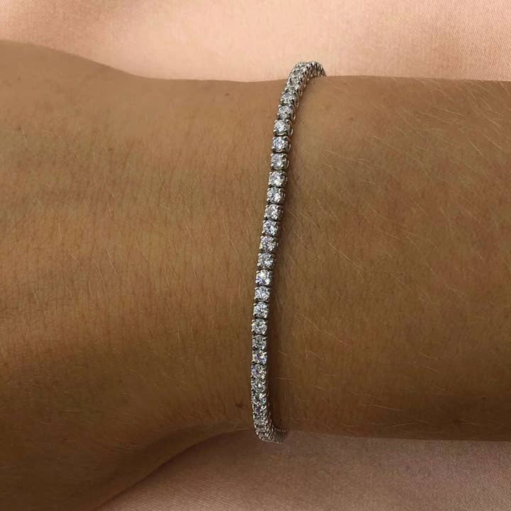 HoopLa - Wholesale Tennis Bracelet - Tennis Bracelet  Stainless Steel Zircon13