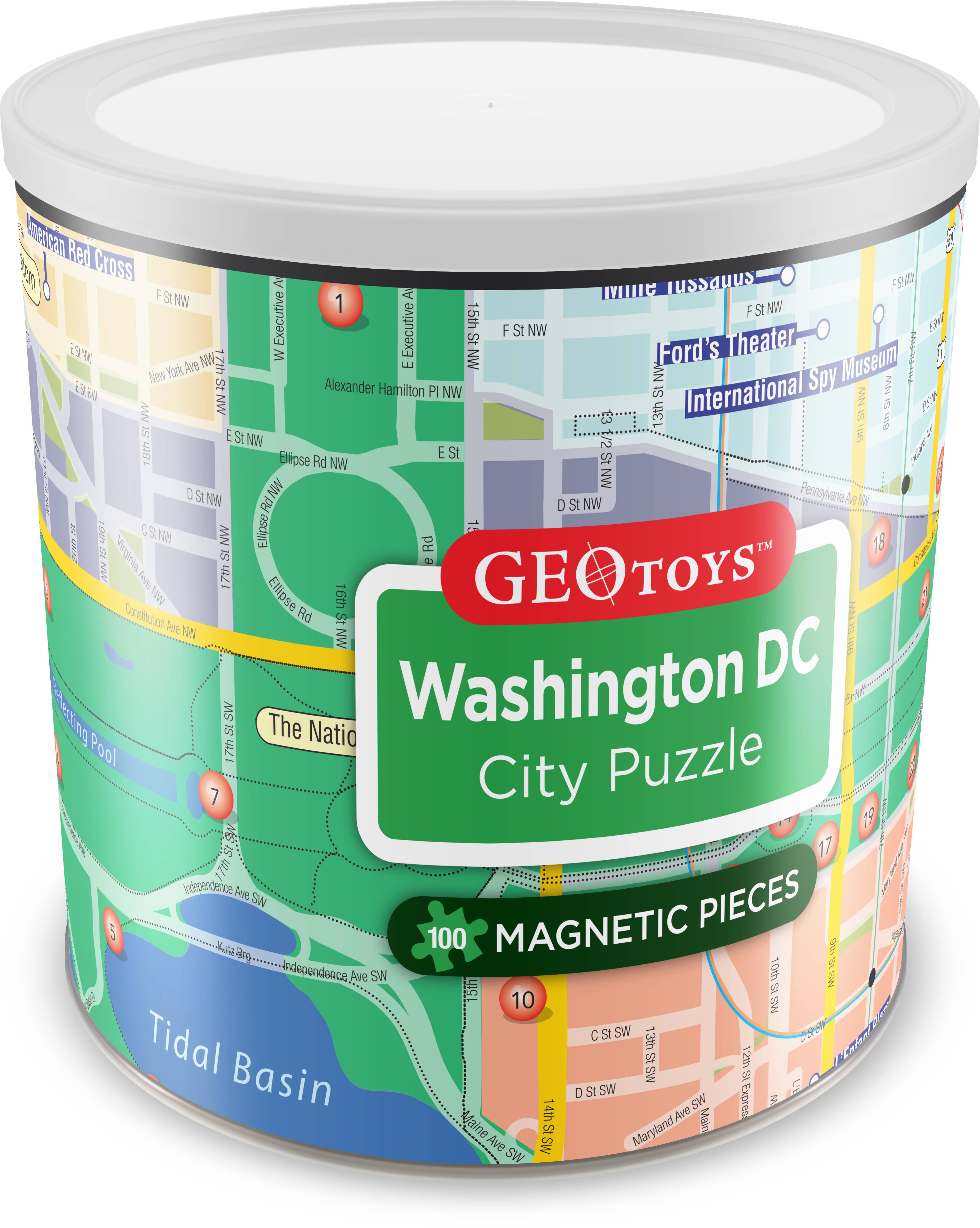 Geotoys - Wholesale Puzzle - Kids - Geotoys 100 Piece Magnetic Puzzle - Washington DC