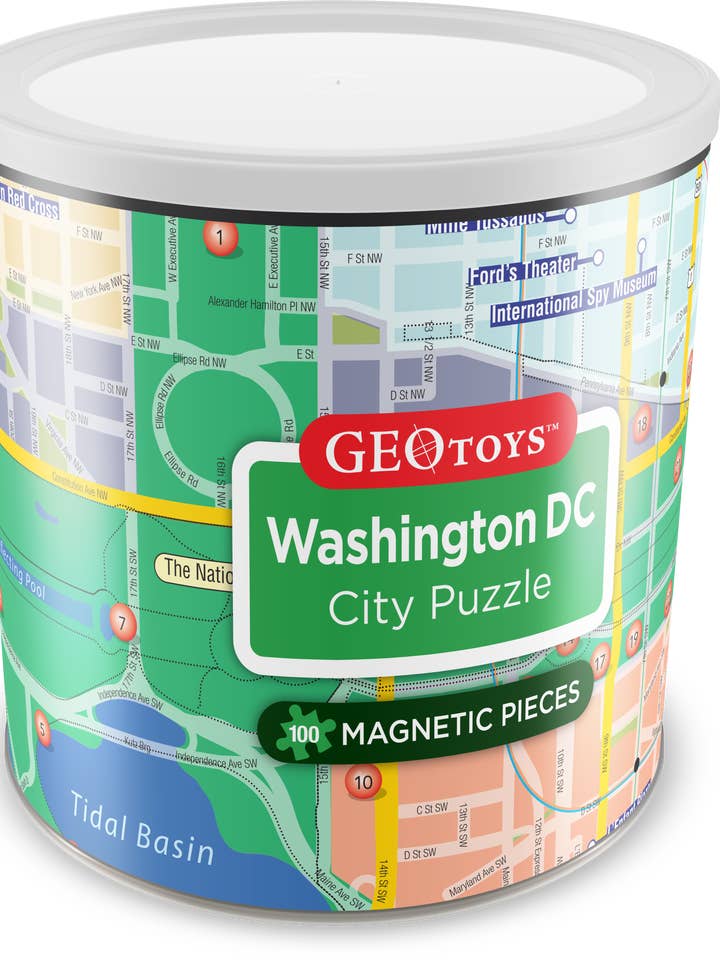 Geotoys 100 Piece Magnetic Puzzle - Washington DC for wholesale by Geotoys