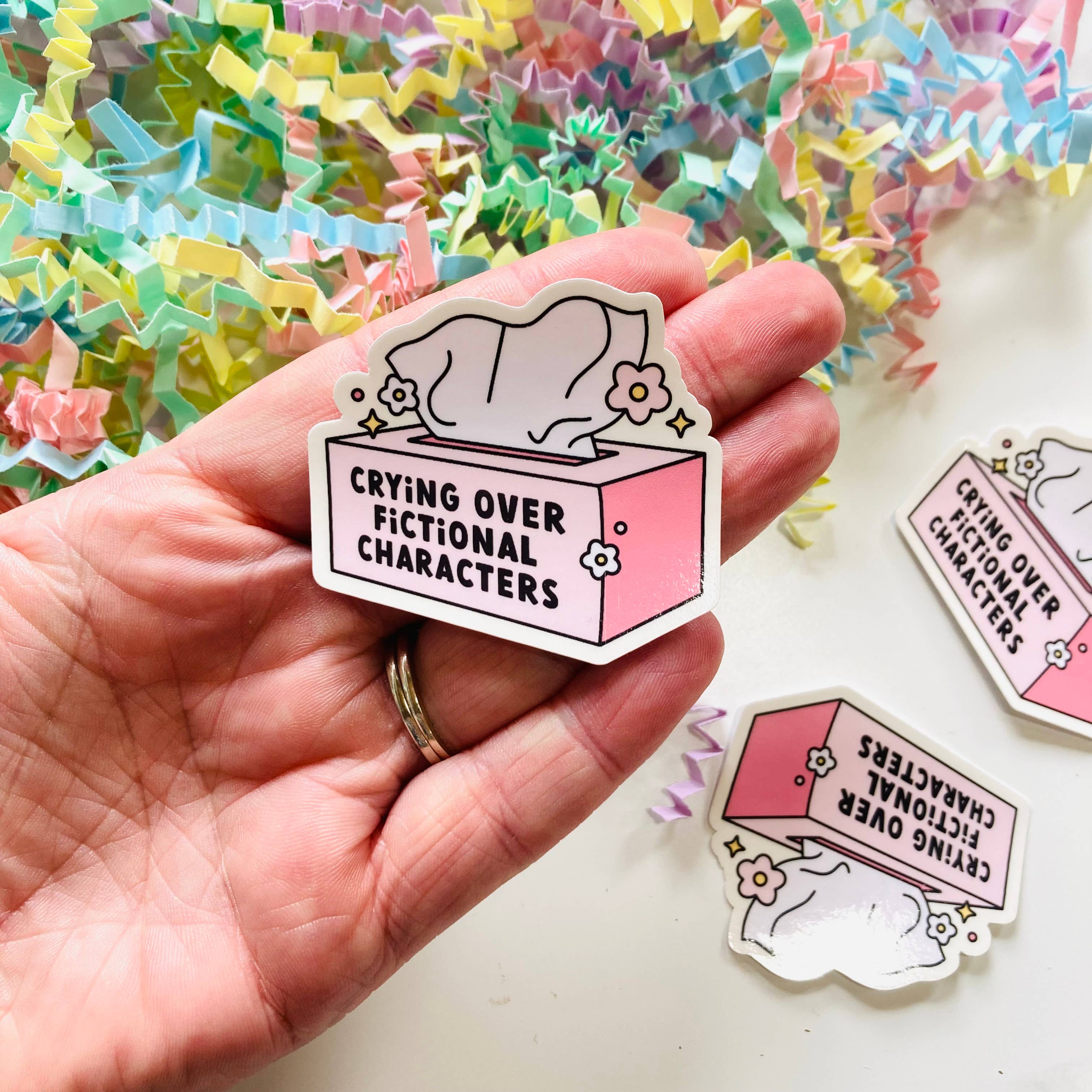 Chapter & Ink - Wholesale Sticker - Crying over fictional characters Die Cut sticker1