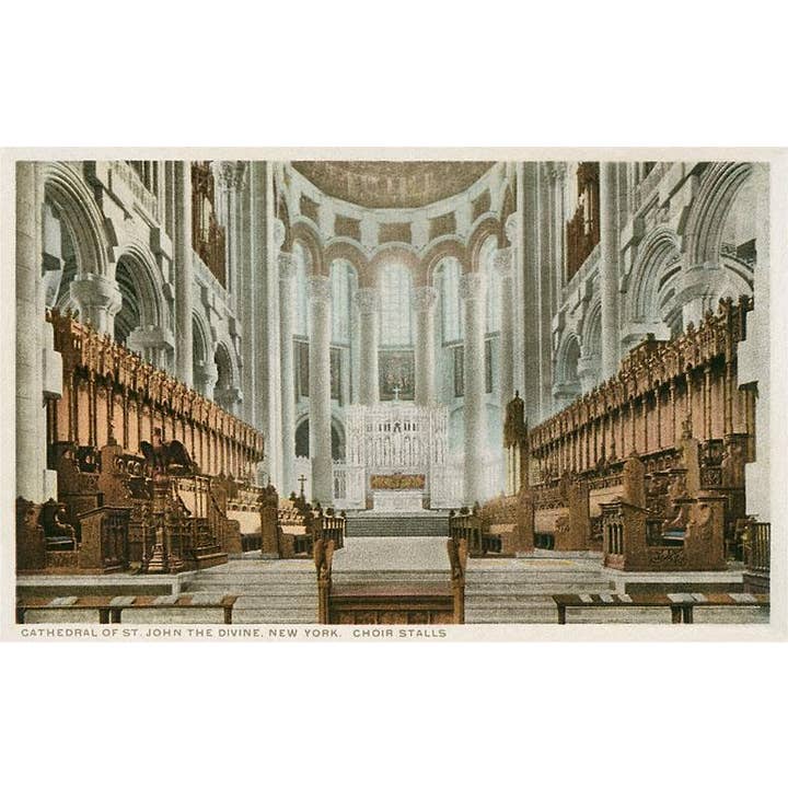 Wenskaart NY-897 Interieur, St. John the Divine, New York voor wholesale door Found Image Press