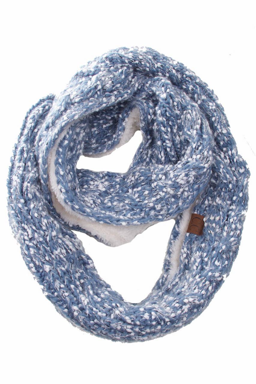 Hana - Wholesale Scarf – Women's - C.C Eyelash Confetti Yarn Knitted Infinity Scarf11