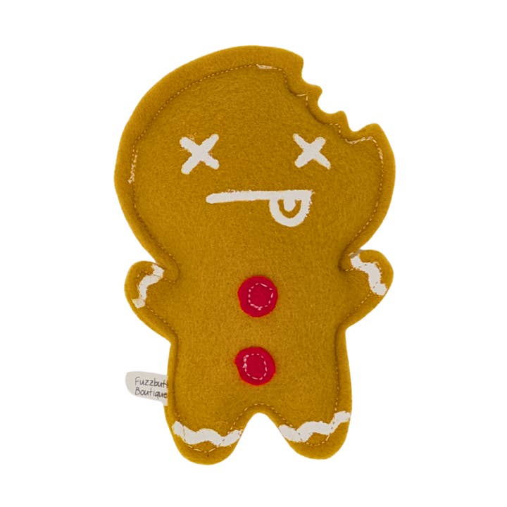 Gingerdead Man - Kattleksak med kattmynta för wholesale av Fuzzbutt Boutique LLC