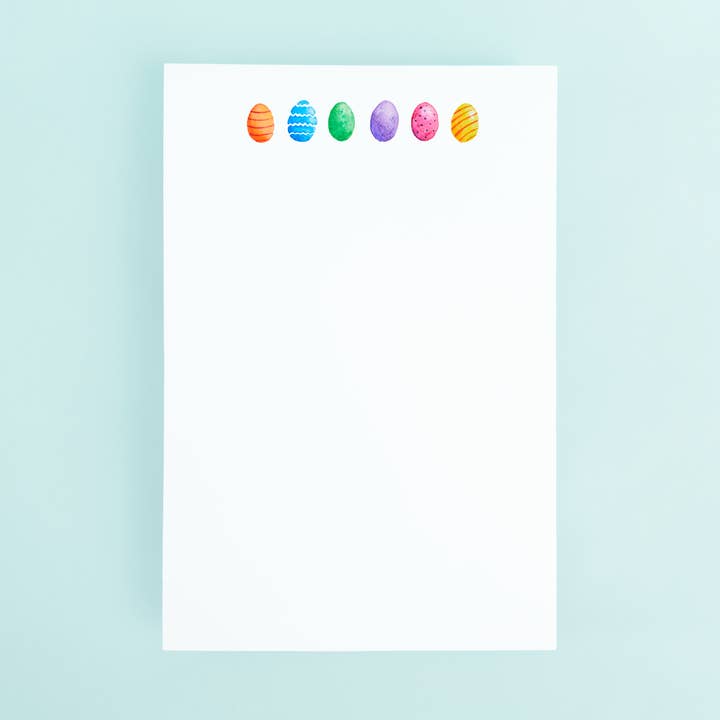 Bloc-notes simple - oeufs de Pâques colorés pour la vente par Taylor Paladino