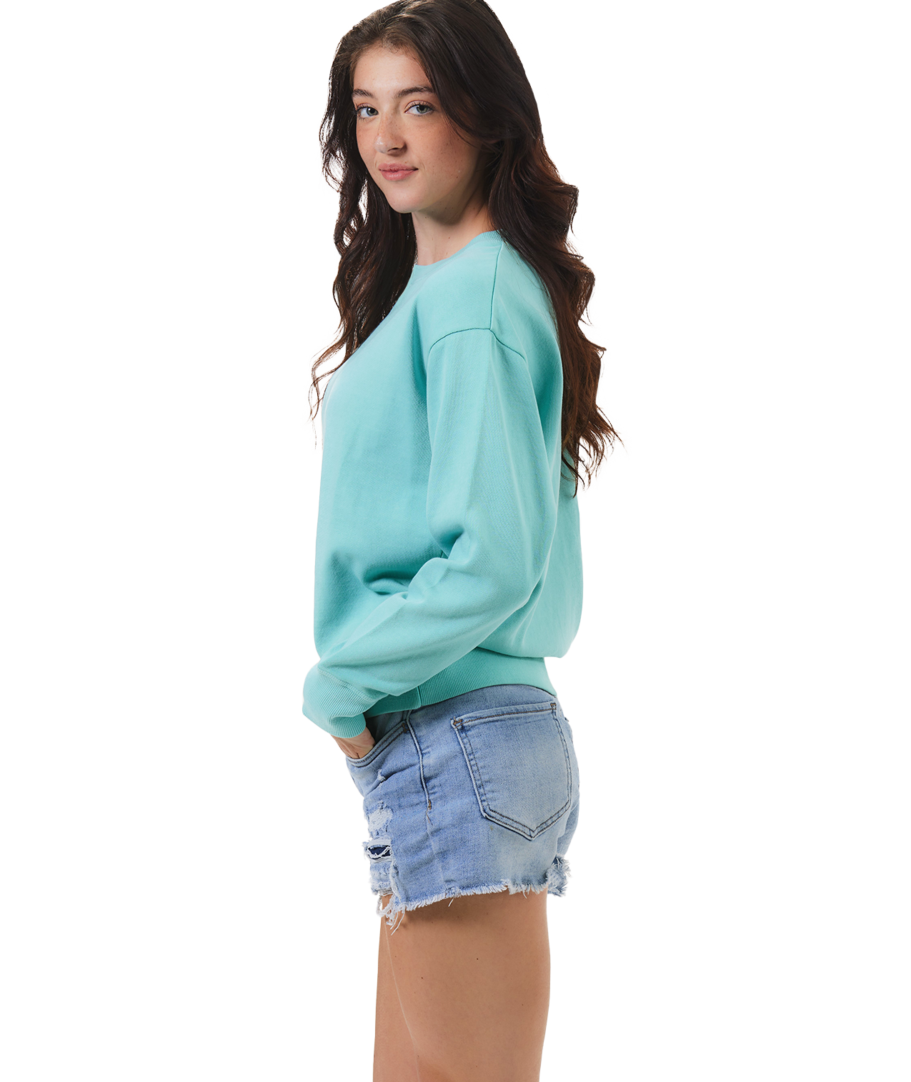 U.S. Apparel - Wholesale Sweatshirt - Women's - Ladies Garment Dyed Crew Fleece15