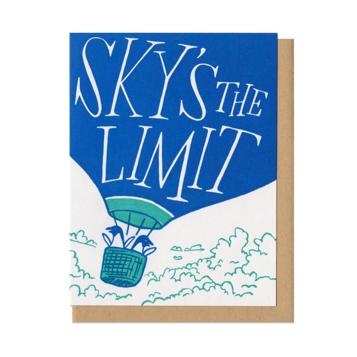 Sky's the Limit Greeting Card for wholesale by Frog & Toad Press