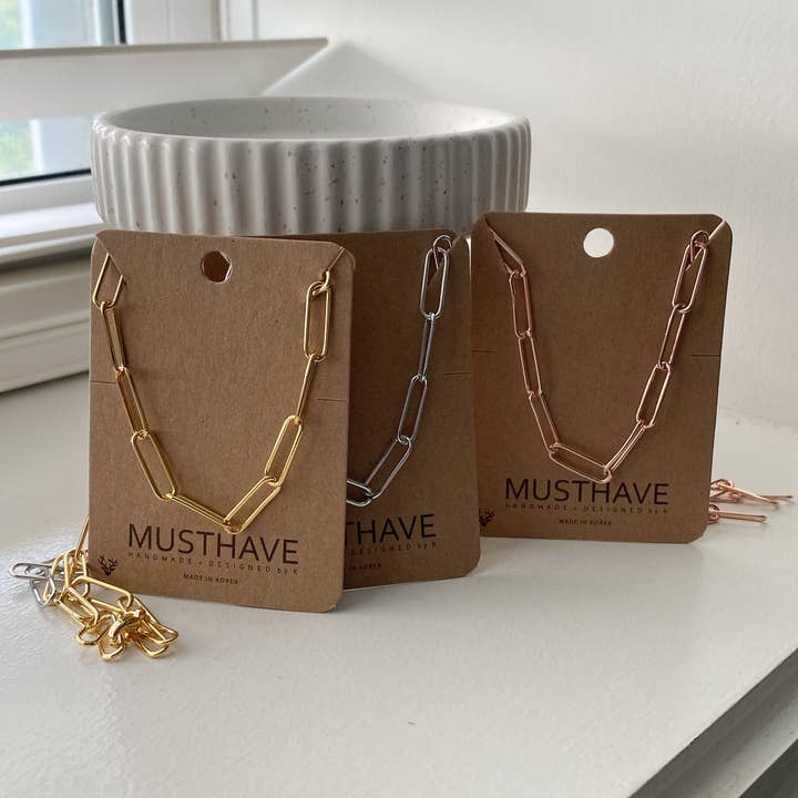 Paperclip Chain Necklace for wholesale by musthavemustget