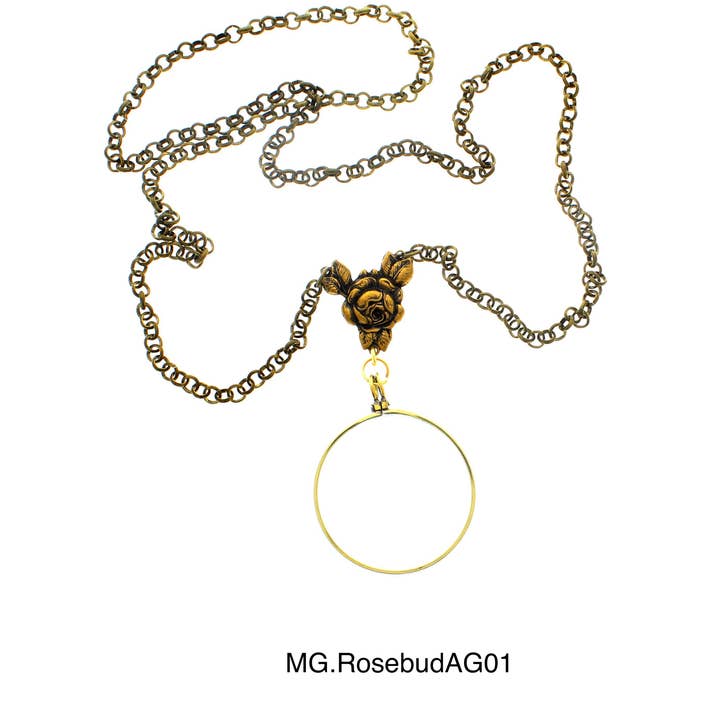 HHH Designs - Vendita all'ingrosso Collana con ciondolo/pendaglio - Collane con monocolo vittoriano in vetro d'ingrandimento in oro antico, ciascuna2