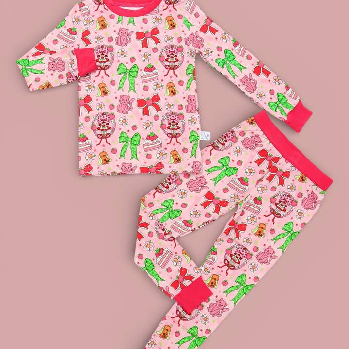 Jordgubbsflicka bambu 2-delat set pyjamas för wholesale av CEDDY & RIA