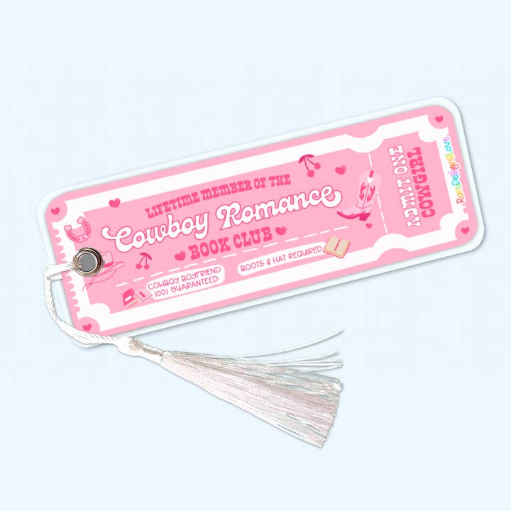 RoroDesignsLove - Wholesale Bookmark - Cowboy Romance bookmark with tassel option, book accessories5