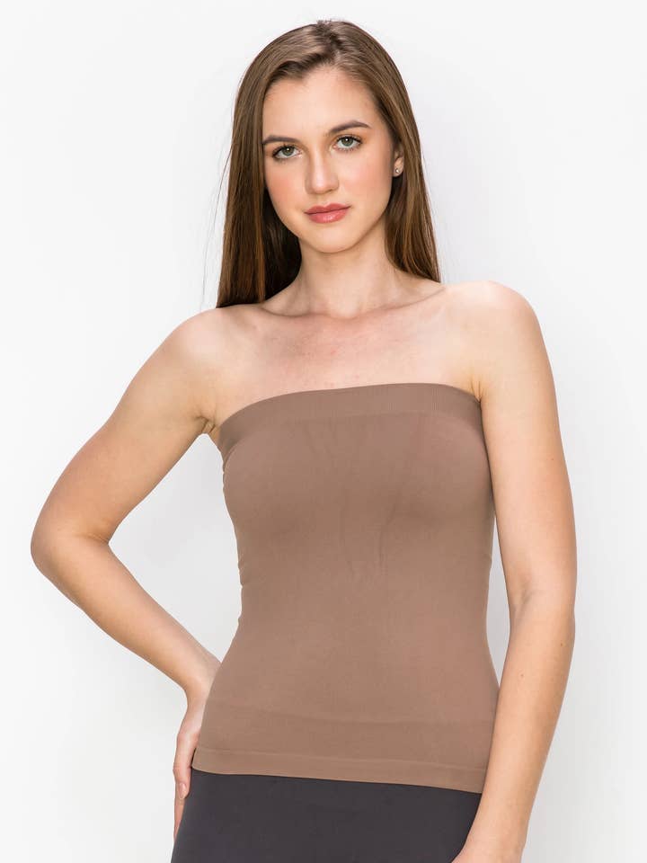 Haut tube mi-long avec soutien-gorge intégré Kurve pour la vente par KurveShop