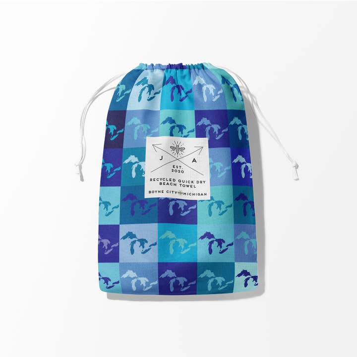 June Apothicarie – Großhandel Badetuch – The Great Lakes Doppelseitiges, schnell trocknendes Strandtuch4