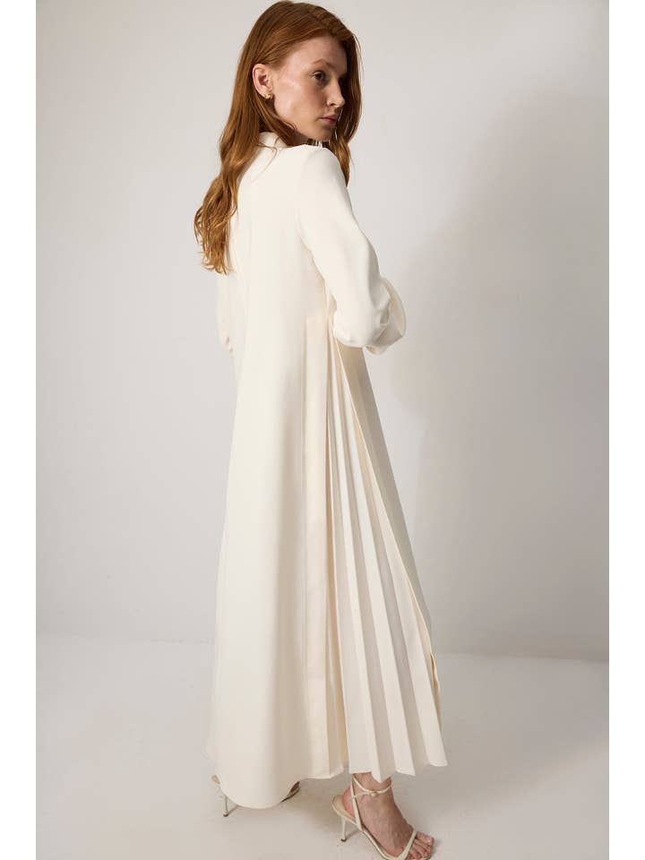 Krem PLEATED CREPE DRESS for wholesale on Faire5