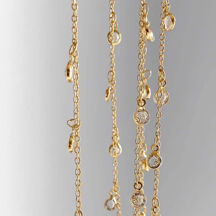 Gold SPARKLY NECKLACE for wholesale on Faire2