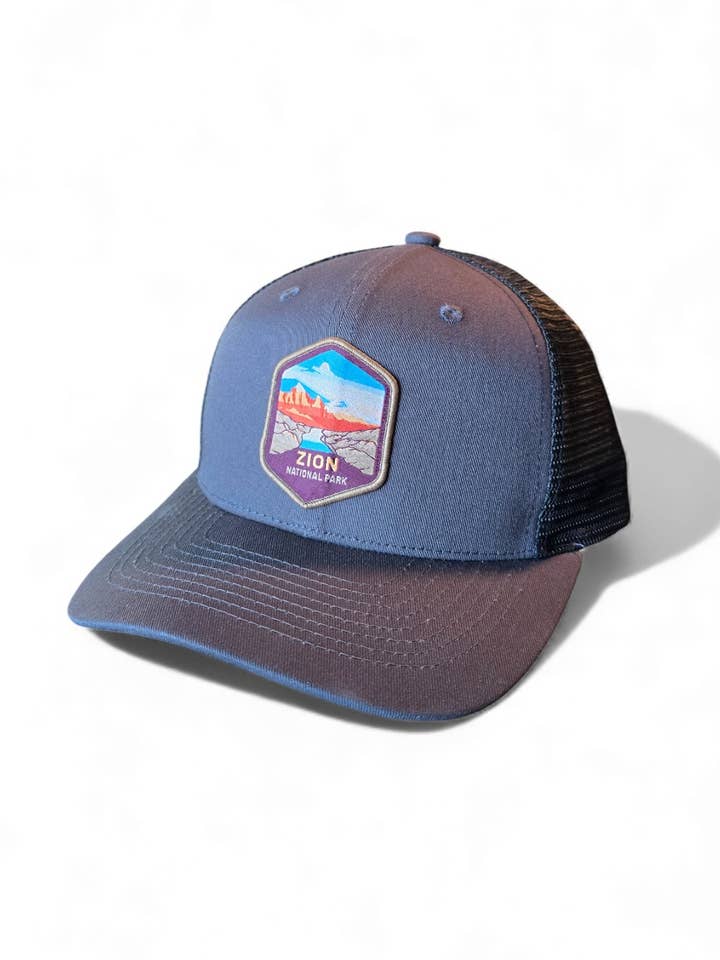 Zion National Park Trucker Snapback Hat for wholesale by PNW Apparel