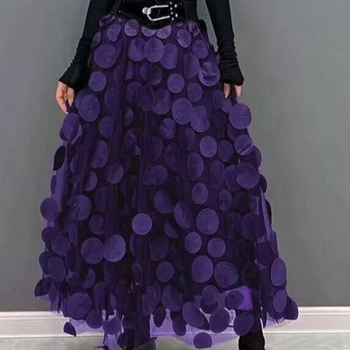 PEACH ACCESSORIES - Wholesale Skirt – Women’s - SK118 Large circle embellished skirts11