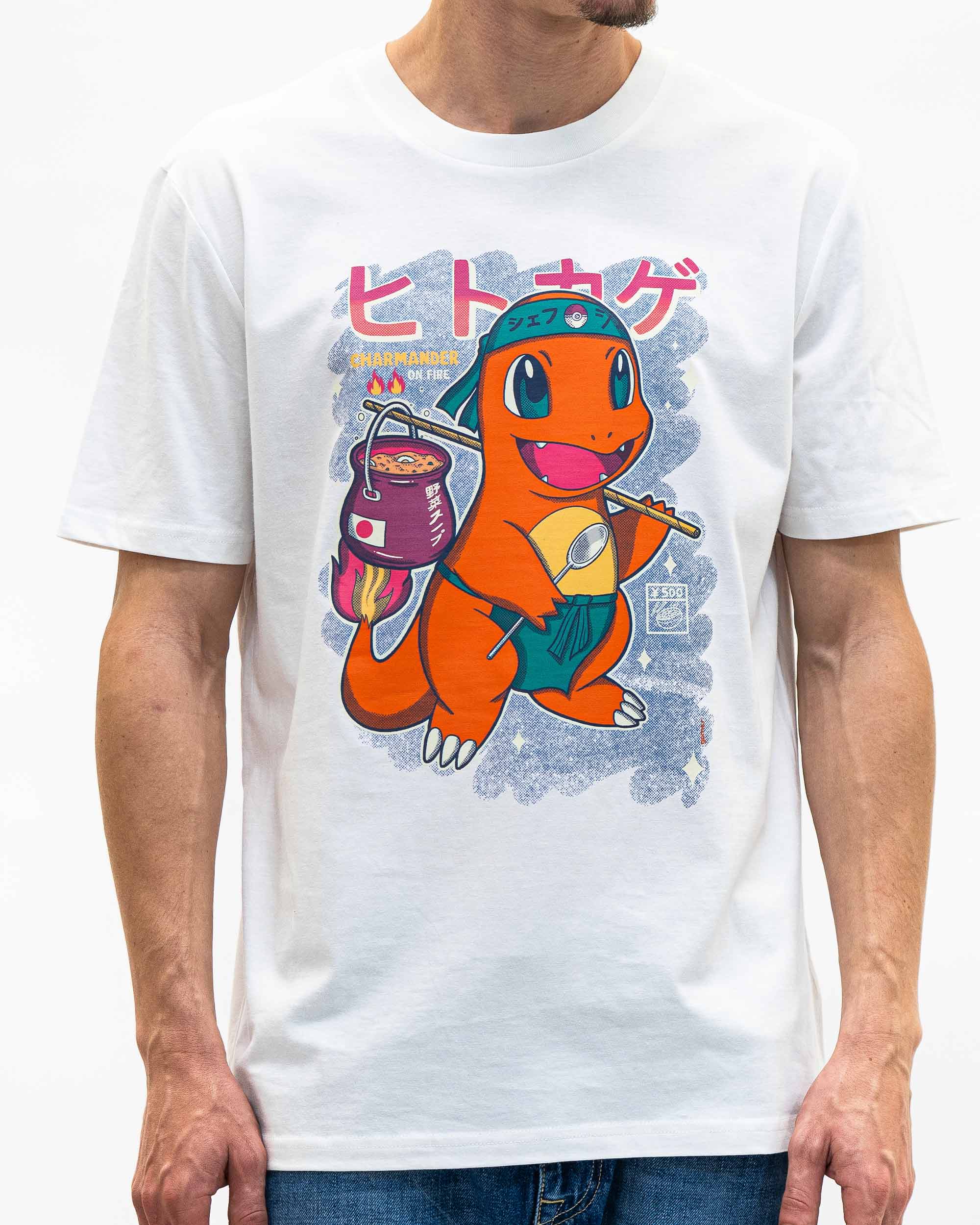 Grafitee - Wholesale Screen Printed T-Shirt - Unisex - Salamèche T-Shirt - Pokemon Food Graphic T-Shirt3