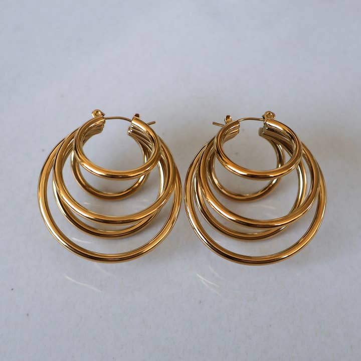 Brincos de argola Penta por atacado de Soho Lush