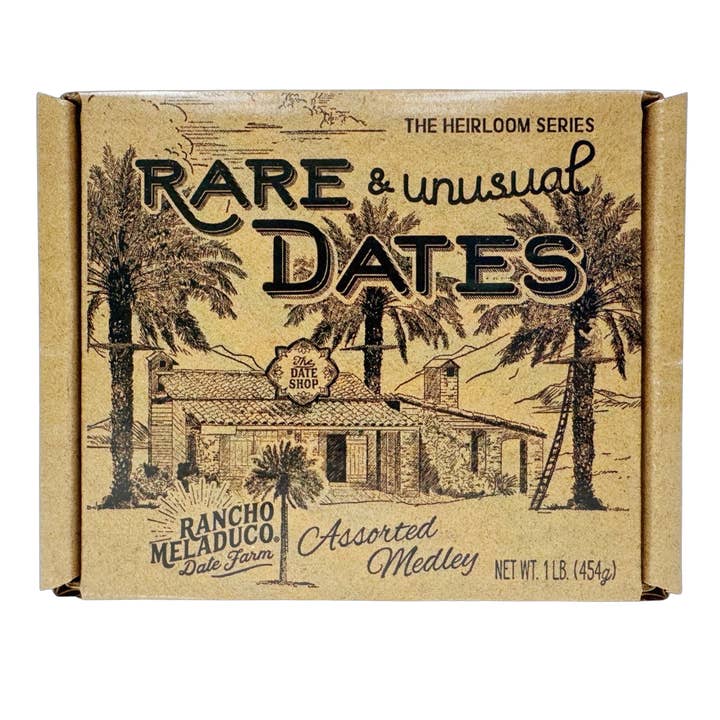 The Heirloom Series Rare & Unusual Dates Mixed Medley 1 lb. for wholesale by Rancho Meladuco Date Farm