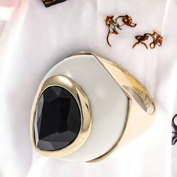 Andrea Bijoux – Großhandel Cocktail-/Statement-Ring – Akzentring mit facettiertem Stein5