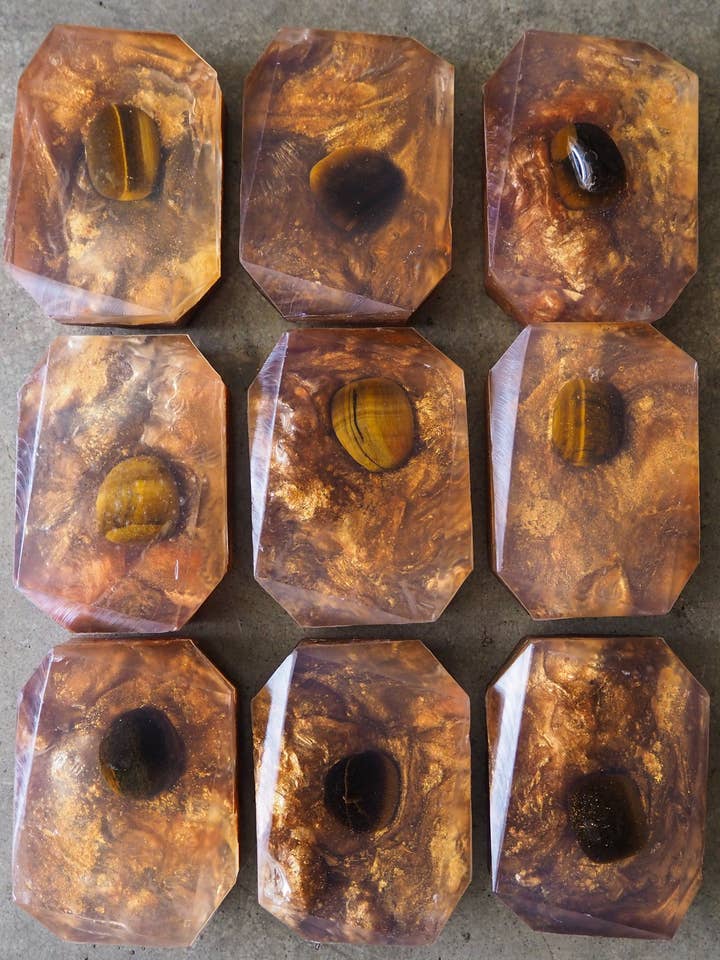 Copper Warrior – Crystal-Infused Handmade Bath Bomb | Strength & Energy for wholesale by Crystal Bar Soap