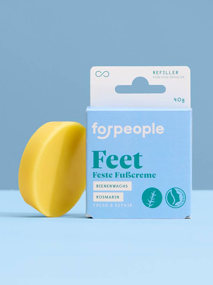 Solid Foot Cream Refill - Rosemary & Sage for wholesale by forpeople skincare GmbH