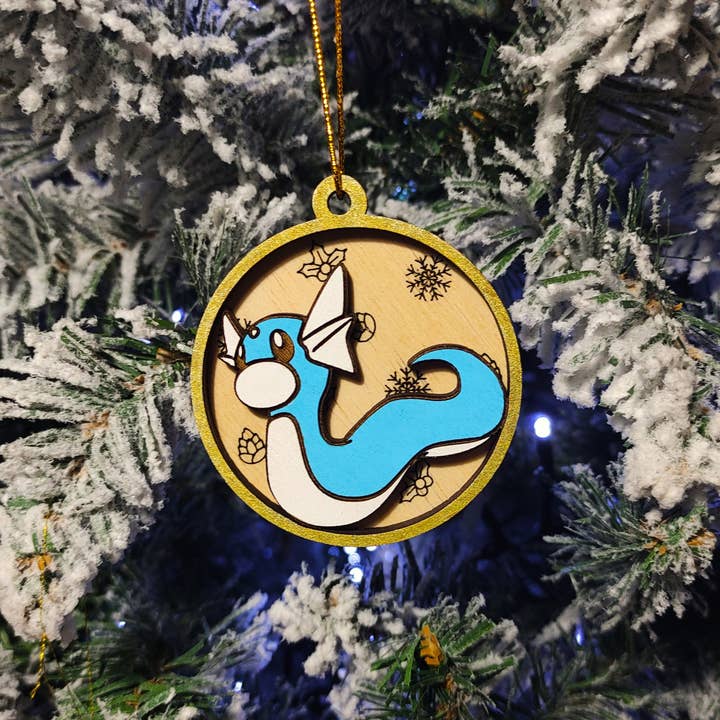 Herbs&Belles - Wholesale Ornament - Wooden Colorful Pokémon Christmas Ornaments - Dratini