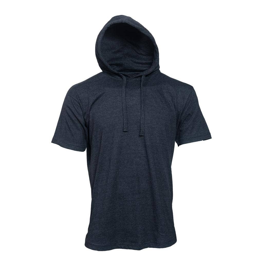 Generation XYZ - Wholesale Hoodie - Men's - Lightweight Short Sleeves Hoodie [HF-1201-Solid]5