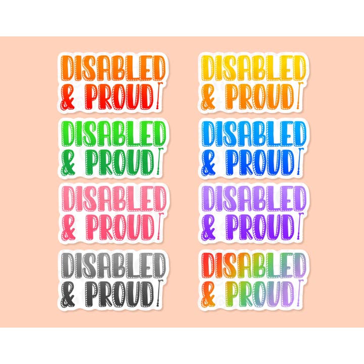 Stick It Out – Engroshandel Klistermærke – „Handicappet & Stolt"Vinyl klistermærke3